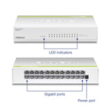 TRENDnet 24-Port Gigabit GREENnet Switch, QoS, 48 Gbps Switching Fabric, Fanless, Plug & Play, Half & Full Duplex, TEG-S24D