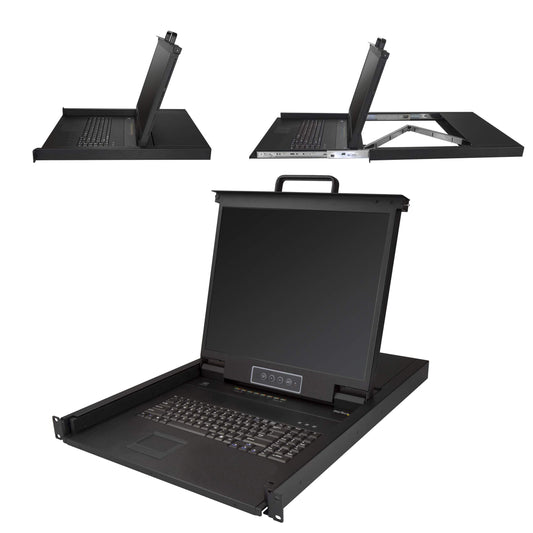 StarTech.com RKCONS1908K Rackmount 1U 8 Port VGA KVM Console, 19" Screen