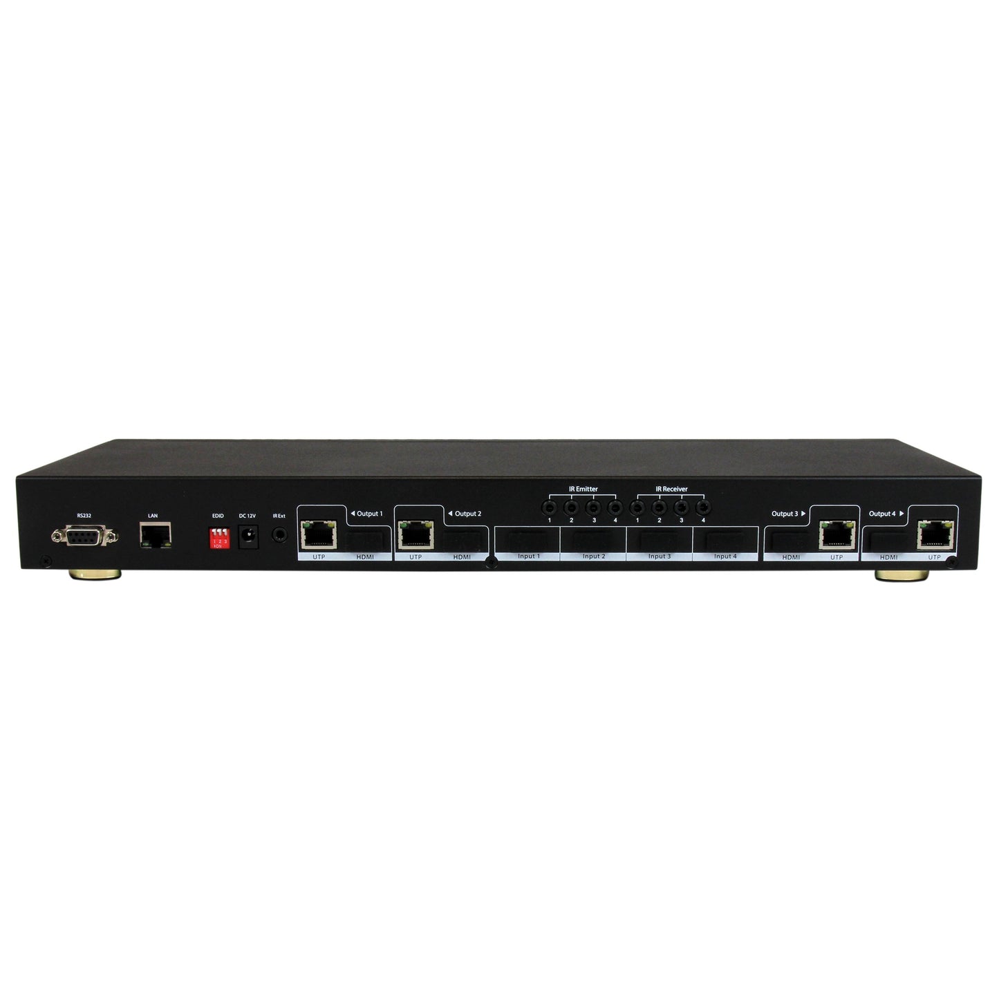 StarTech.com 4x4 HDMI Matrix Switcher / HDMI Extender over CAT5/CAT6 - HDMI over Cat5 Cat6 Extension w/ 4x4 Matrix - 230ft (70m) - 1080p (ST424HDBT)