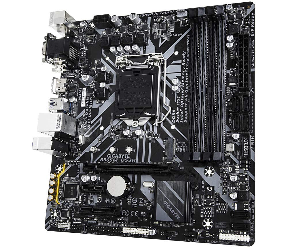 Gigabyte B365M DS3H (LGA1151/Intel/Micro ATX/USB 3.1 Gen 1 (USB3.0) Type A/DDR4/Motherboard)