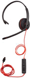 Plantronics 209748-22 Black Wire 3200 Series Corded UC headsets