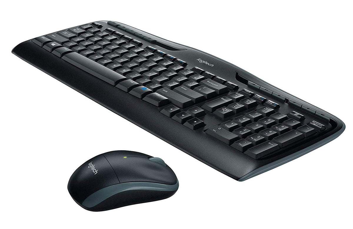 Logitech MK320 Wireless Desktop Keyboard and Mouse Combo — Entertainment Keyboard and Mouse, 2.4GHz Encrypted Wireless Connection, Long Battery Life