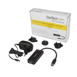 StarTech.com 4 Port USB 3.0 Hub with Charge Port - Small and Compact - Powered Mini USB Port Expander w/Multiple Ports (ST4300MINI)