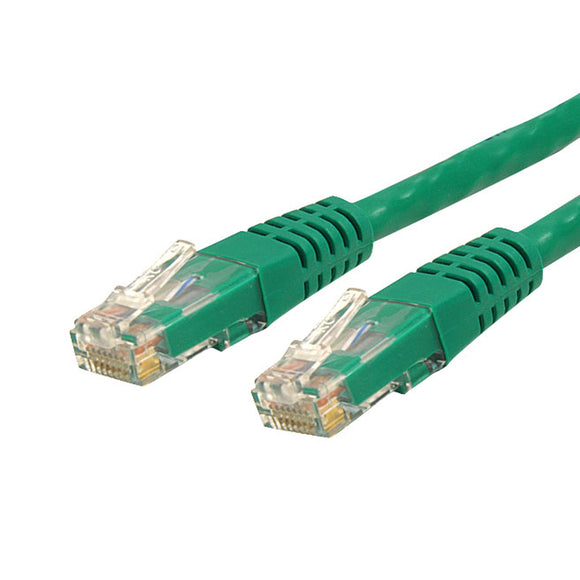 Cat6 Ethernet Cable - 12 ft - Green - Patch Cable - Molded Cat6 Cable - Network Cable - Ethernet Cord - Cat 6 Cable - 12ft