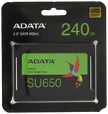 ADATA SU650 240GB 3D-NAND 2.5" SATA III High Speed Read up to 520MB/s Internal SSD (ASU650SS-240GT-R)