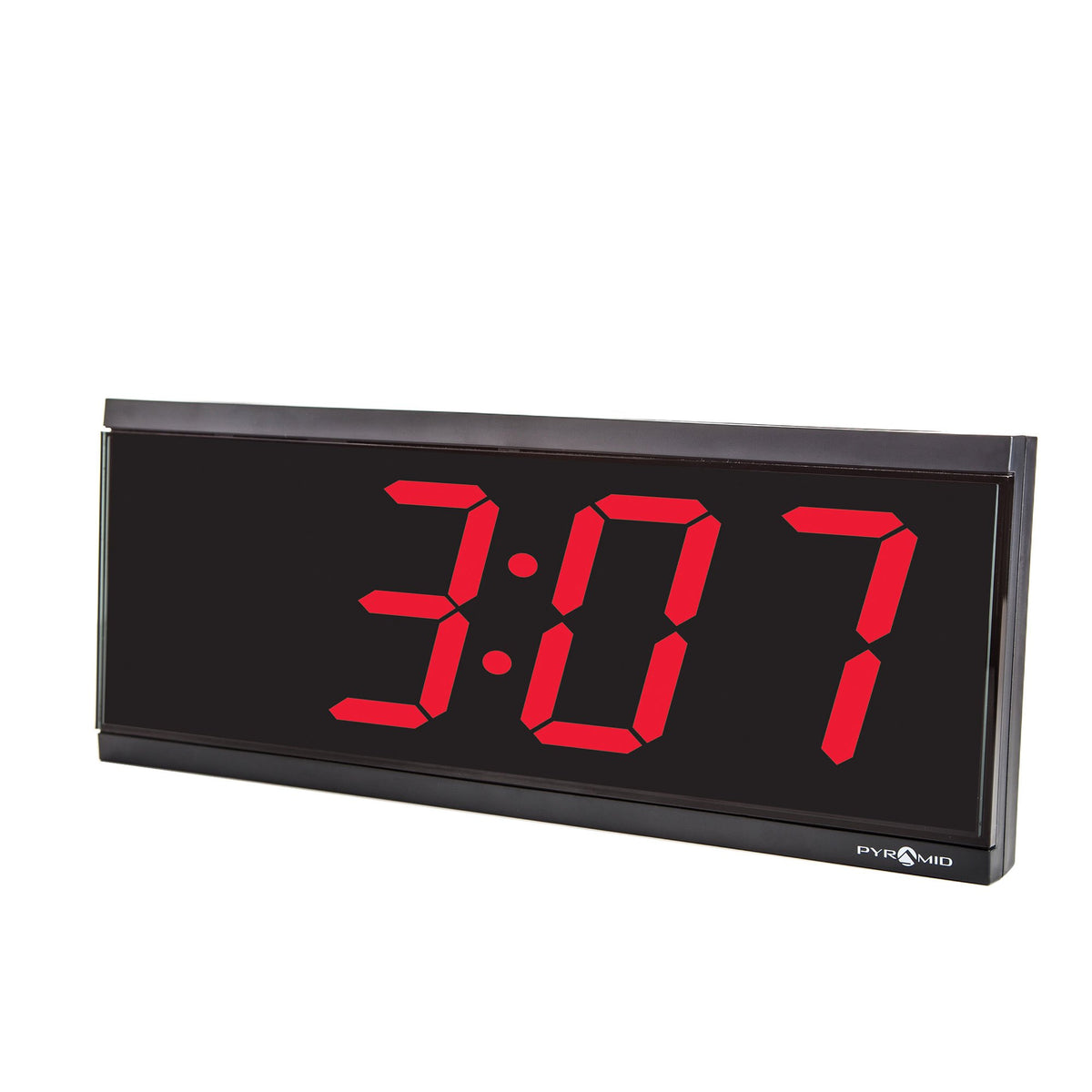 Pyramid Extra Large 4" numeral Red LED Digital Clock, 4-Digit, 110V, 6' cord, Made in USA (DIG-4B)