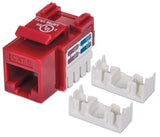 CAT.6 RJ45 110-Type Keystone Jack, Red, Intellinet 210614