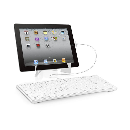 open box Macally 30 Pin Wired Keyboard for iPad 3/2/1, iPhone 4s/4/3G/3, and iPod Touch (iKey30)