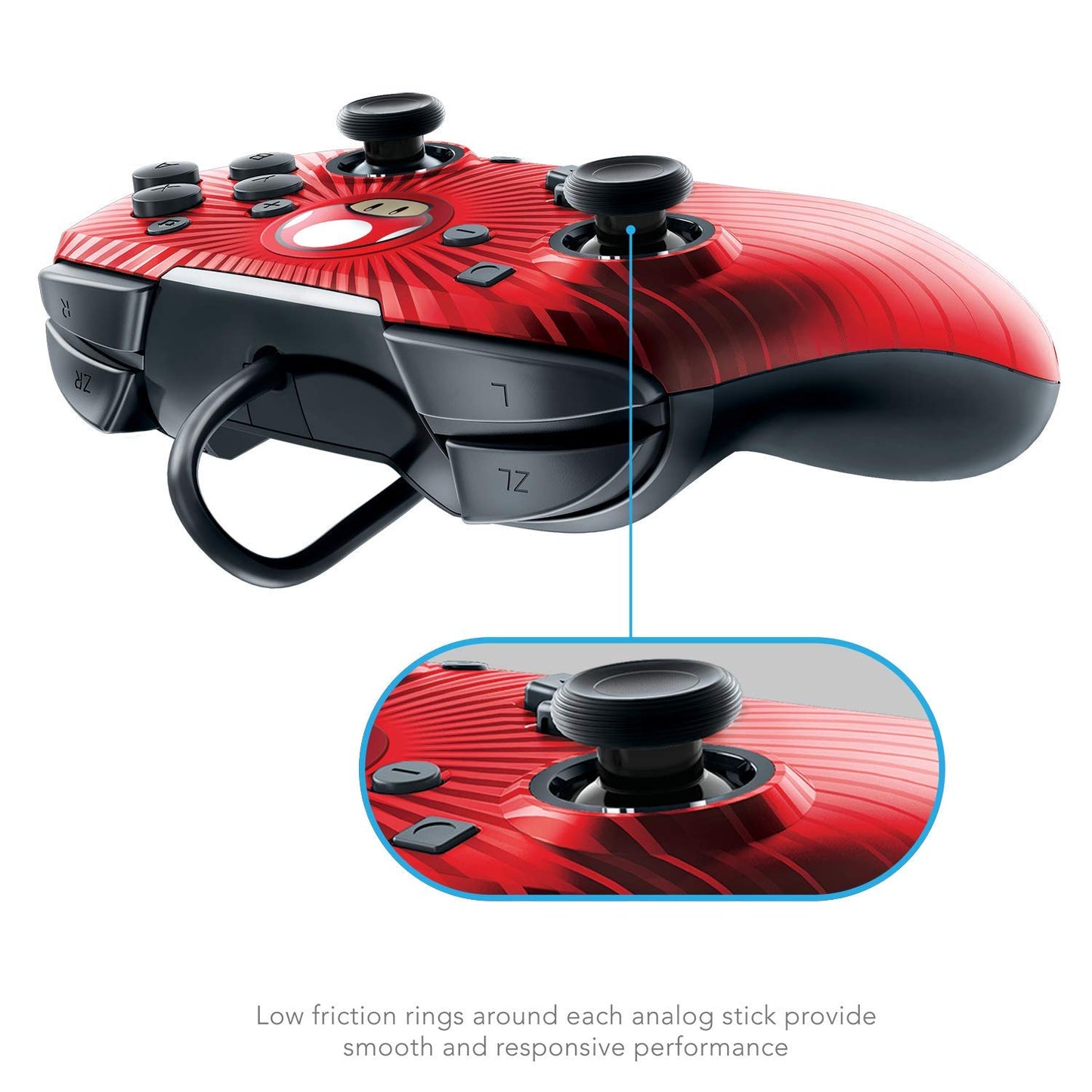 PDP Nintendo Switch Faceoff Wired Pro Controller, Super Mario, 500-056-NA-D6 - Nintendo Switch