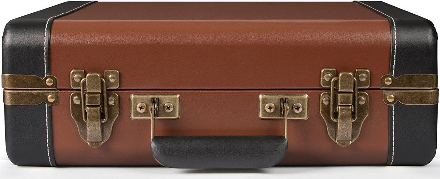 Crosley CR6019D-BR Executive Portable USB Turntable with Bluetooth