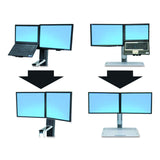 Ergotron 97616 WorkFit Conversion Kit: LCD & Laptop to Dual, Black