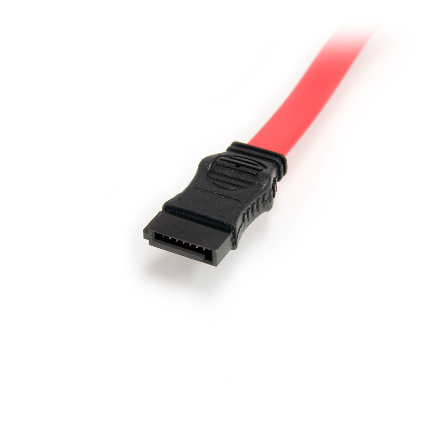 StarTech.com 12in Slimline SATA to SATA with LP4 Power Cable Adapter - SATA cable - Serial ATA 150/300/600 - Slimline SATA (F) to SATA, 4 pin internal power (12V) - 1 ft - red - SLSATAF12