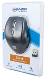 ICI179386 - MANHATTAN 179386 Curve Wireless Optical Mouse (Black)