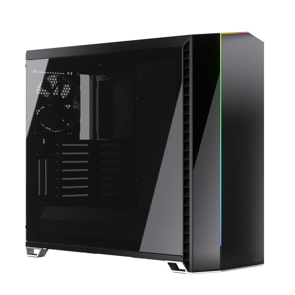 Fractal Design Vector Rs Blackout Dark - RGB - Mid Tower Computer Case - ATX - Optimized for High Airflow and Silent Computing - PSU Shroud - Modular Interior - Water-Cooling Ready - Tempered Glass