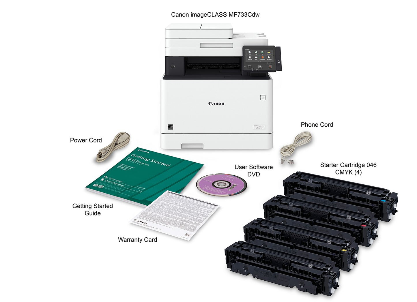Canon Color imageCLASS MF733Cdw - All in One, Wireless, Duplex Laser Printer (Comes with 3 Year Limited Warranty)