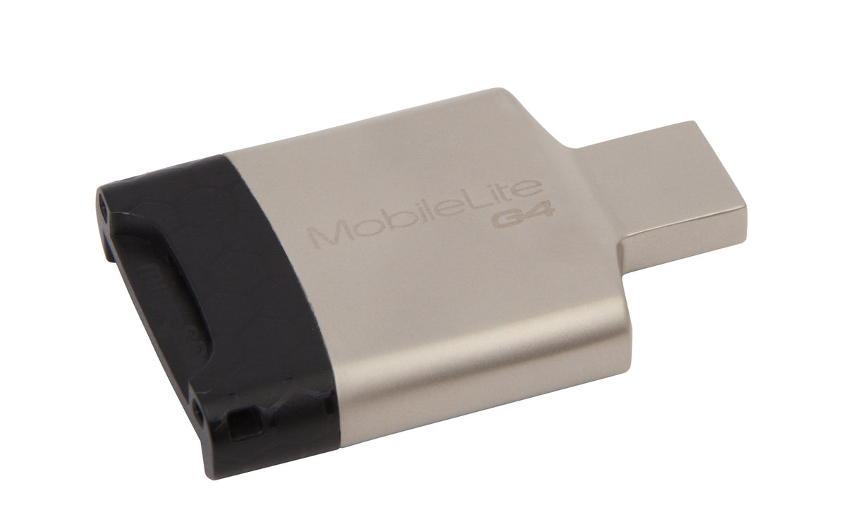 Kingston Digital USB 3.0 Portable Card Reader for SD, SDXC, SDHC, MMC, RS-MMC, microSD, microSDHC, microSDXC Card UHS-I and UHS-II, Class 4, 6, and 10 Memory Cards. MobileLite G4 (FCR-MLG4)