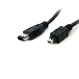 StarTech.com IEEE-1394 Firewire Cable 4-6 - IEEE 1394 Cable - 4 pin FireWire (M) to 6 pin FireWire (M) - 1 ft - Molded - Black - 139446MM1