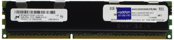 8gb Ddr3-1333mhz Pc3-10600 240p Dual Rank Lp Registered Ecc Dimm