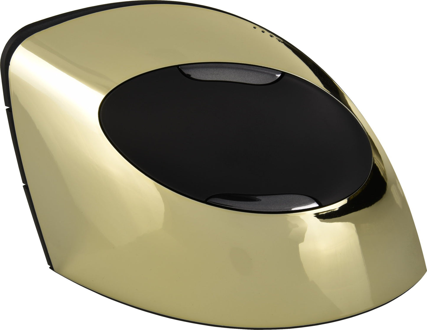 Evoluant Vertical Mouse C Series Wireless Right Hand Ergonomic Design Black/Chrome VMCRW, Clear