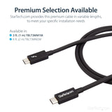 StarTech.com Thunderbolt 3 Cable - 3 ft / 1m -4K 60Hz - 20Gbps - USB C to USB C Cable - Thunderbolt 3 USB Type C Charger