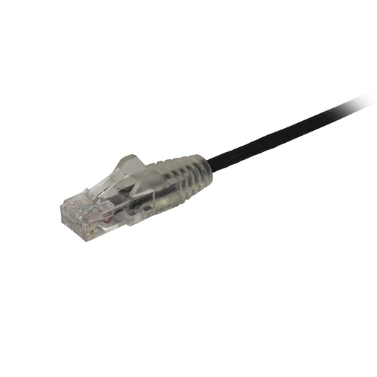 StarTech.com N6PAT1BKS Cat6 Ethernet Cable, 1', Black, Slim, Snag Less RJ45 Cable, Network Cable, Ethernet Cord