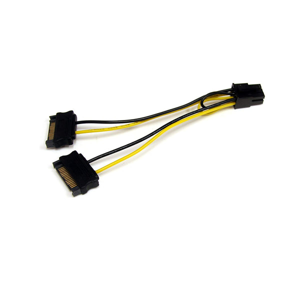 StarTech.com 6in SATA Power to 6 Pin PCI Express Video Card Power Cable Adapter - SATA to 6 pin PCIe power (SATPCIEXADAP)