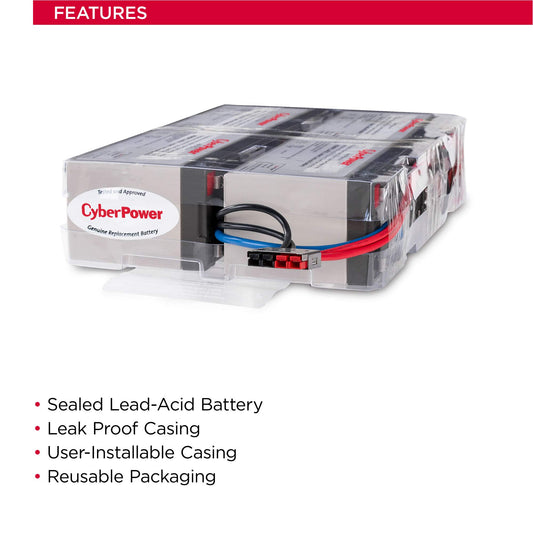 CyberPower RB1290X4F UPS Replacement Battery Cartridge, 12V/9Ah