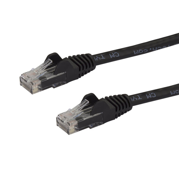 StarTech.com Cat6 Patch Cable - 30 ft - Black Ethernet Cable - Snagless RJ45 Cable - Ethernet Cord - Cat 6 Cable - 30ft (N6PATCH30BK)