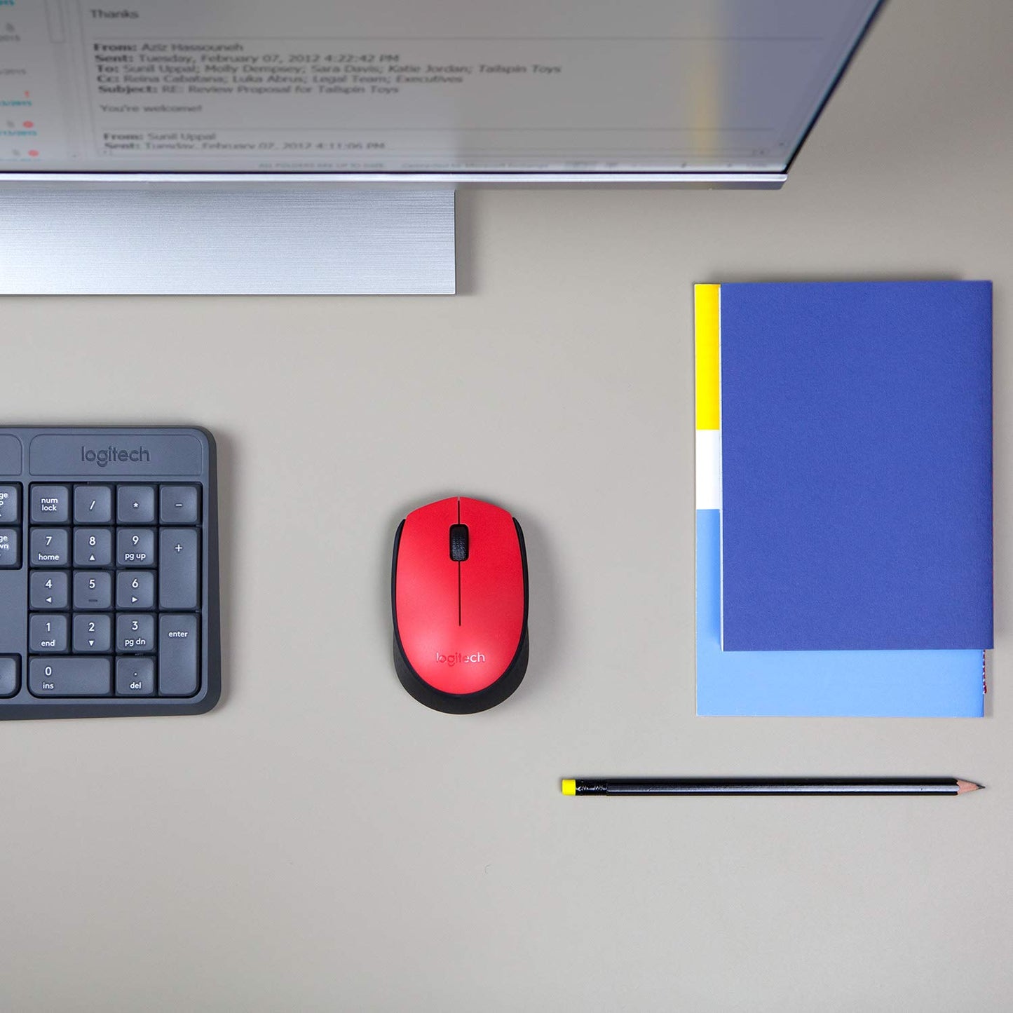 Logitech M170 Red Clamshell Mouse