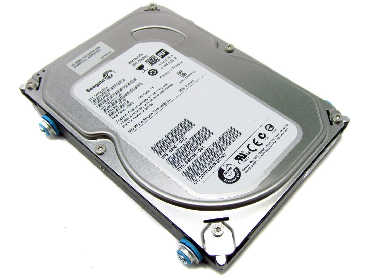 Seagate Barracuda 7200 SATA 6Gb/s NCQ 8MB Cache 3.5-Inch Internal Bare Drive ST250DM000