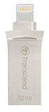 Transcend 32GB JetDrive Go 500 USB Flash Drive, Silver (TS32GJDG500S)