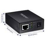 TRENDnet 1000BASE-T to SFP Fiber Media Converter, Gigabit Ethernet to SFP Media Converter, 4Gbps Switching Capactiy, TFC-GSFP