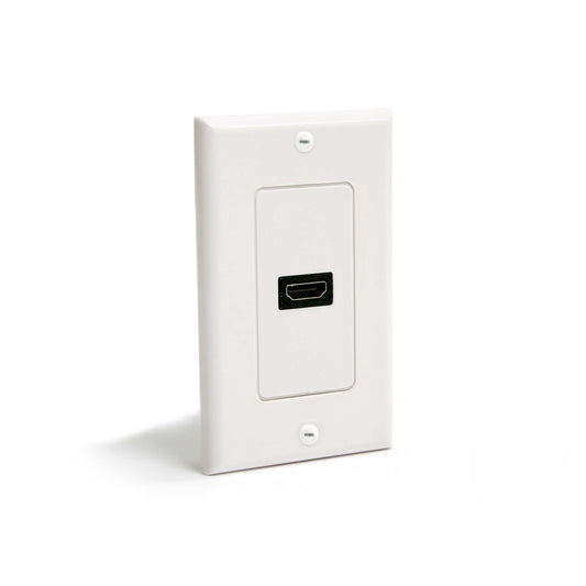 StarTech.com Single Outlet Female HDMI Wall Plate White - Wall mount plate - white - HDMIPLATE