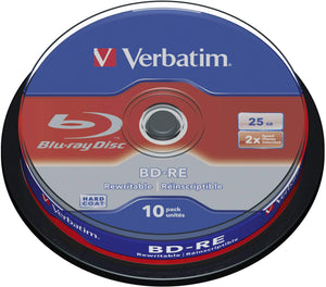 Verbatim BD-RE 25GB 2X with Branded Surface - 10pk Spindle Box