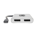 Thunderbolt 3 to Dual DisplayPort Adapter - 4K/5K @ 60 Hz, M/2Xf, 4: Silver