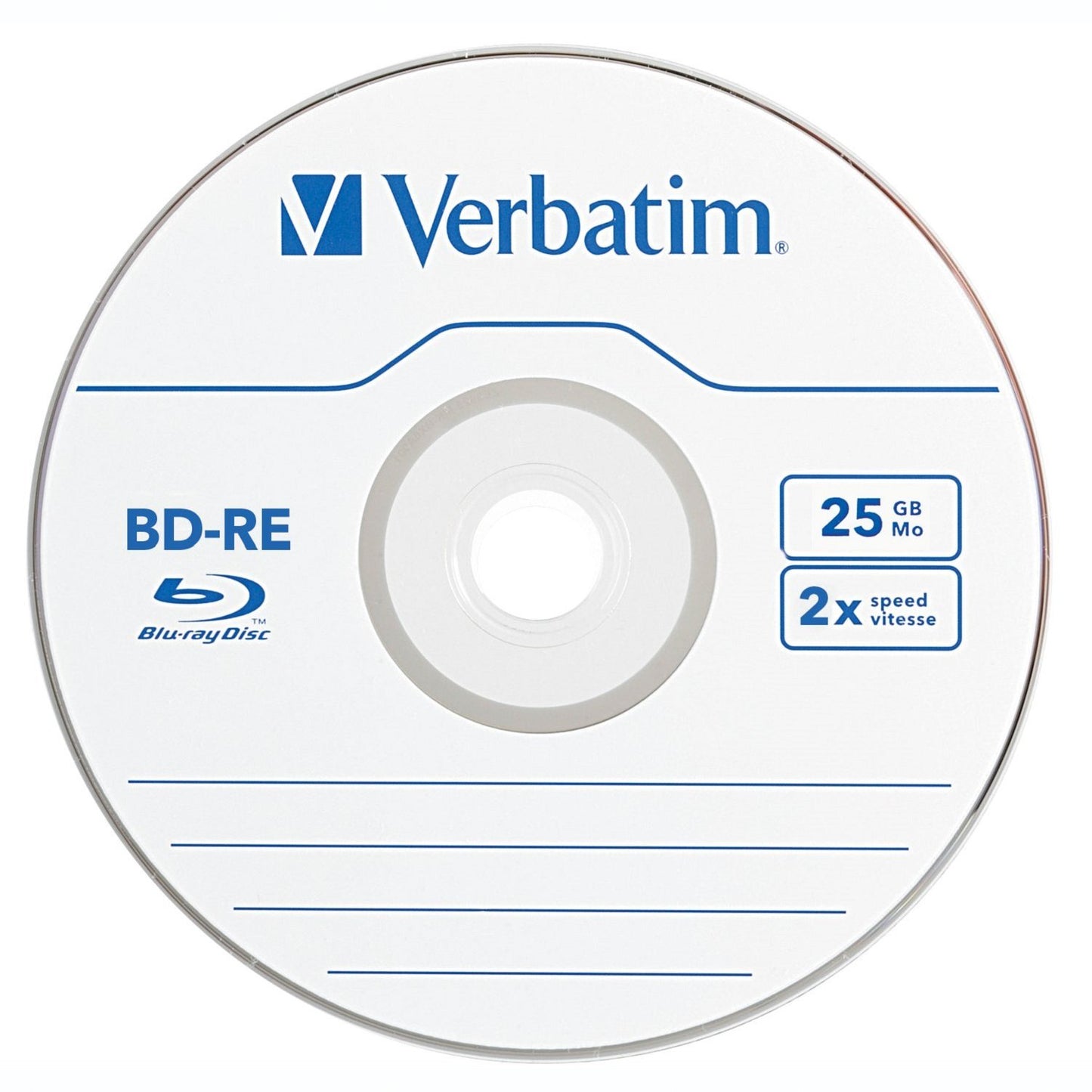 Verbatim BD-RE 25GB 2X with Branded Surface - 10pk Spindle Box