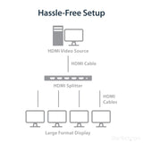 StarTech.com HDMI Splitter - 4-Port - 4K 60Hz - HDMI Splitter 1 in 4 Out - 4 Way HDMI Splitter - HDMI Port Splitter (ST124HD202)