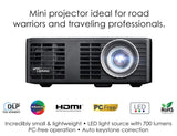 Optoma ML750 WXGA 700 Lumen 3D Ready Portable DLP LED Projector with HDMI