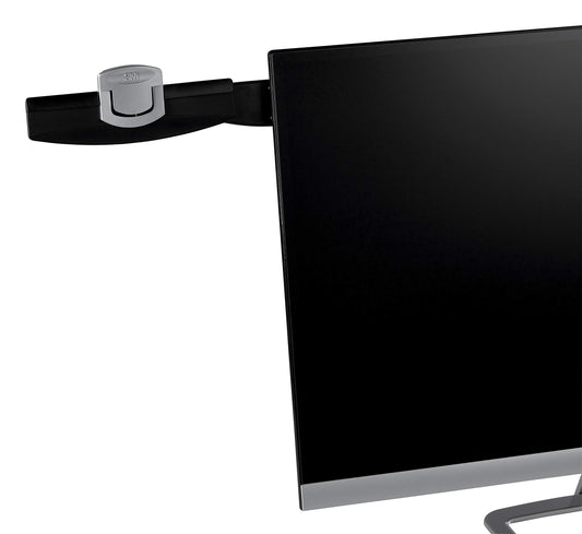 3M Monitor Mount Document Clip, Mounts Right or Left with Command Adhesive, Swings Forward and Back for Easy Viewing and Storage, 30 Sheet Capacity, Black (DH240MB)