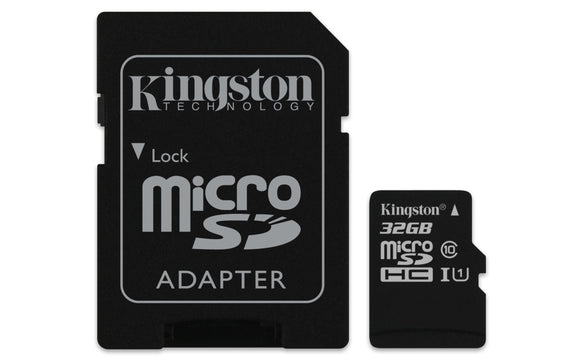 Kingston Digital 32GB Micro SDHC UHS-I Class 10 Industrial Temp Card with SD Adapter (SDCIT/32GB)