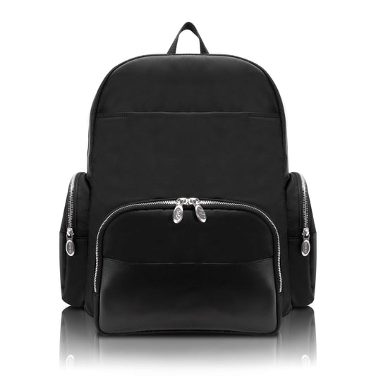 McKlein 18365 USA Cumberland 17" Nylon Dual Compartment Laptop Backpack Black