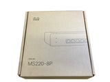 Cisco Meraki Cloud Managed Switching MS220-8P - 8 port gigabit Ethernet, 1G Uplink, POE, Requires Cloud Licensing