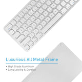 Macally Mac Keyboard Full-Size & Number Keypad (Metal Frame) 2 USB Ports Hub & Wired USB Cable - Apple Computer Keyboards for Mac, Pro, MacBook, Pro, Air Laptops (Silver Aluminum) MLUXKEYA
