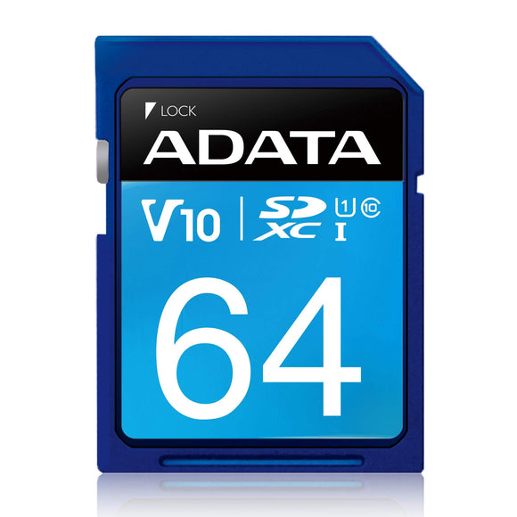 ADATA ASDX64GUICL10-R Premier 64 GB SDHC/SDXC UHS-I U1 Memory Card