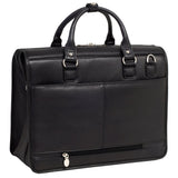 McKlein 15975 USA Gresham 15" Leather Litigator Laptop Briefcase Black