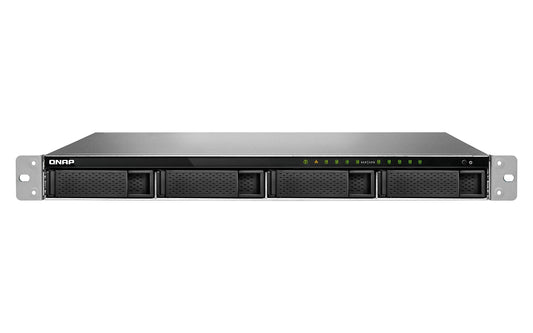 Qnap Intel Xeon E-2124 4-core 3.3 GHz Processor (Burst up to 4.3 GHz), 8GB RAM (MAX 64 GB), 5 x 2.5/3.5 SATA HDD/SSD and 4 x 2.5 SATA SSD