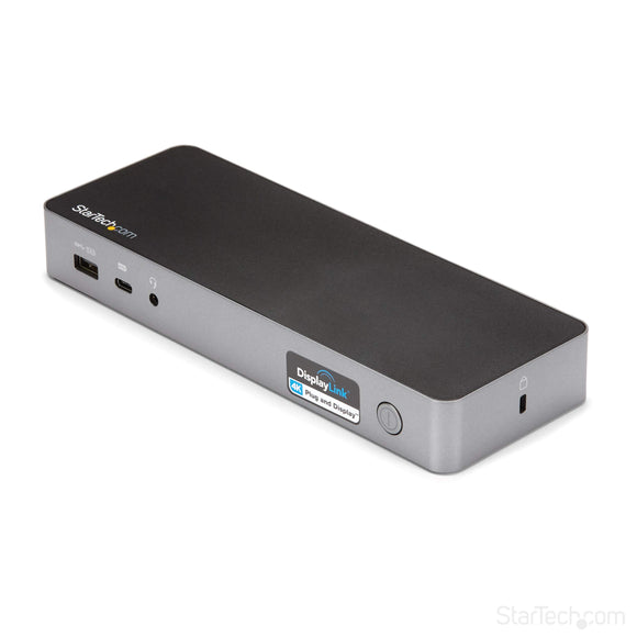 Universal Laptop Docking Station - USB-C & USB 3.0 Dock - Dual 4K DP & HDMI - 60W Pd - Mac Windows & Chrome OS - 4X USB 3.0
