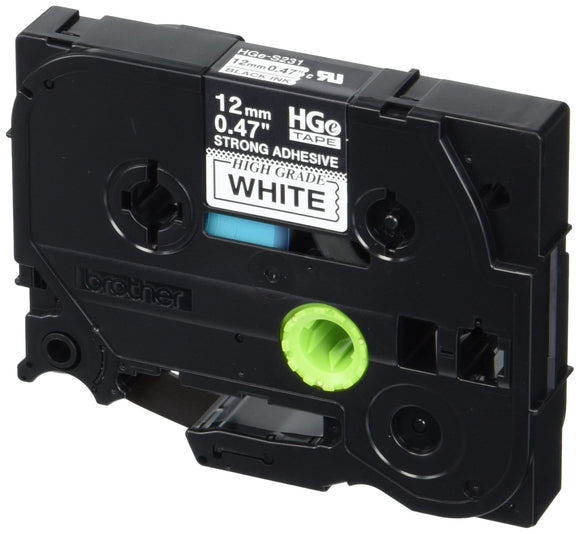 HGES2315PK Black on White Extra-Strength Adhesive Label Tape - 0.47