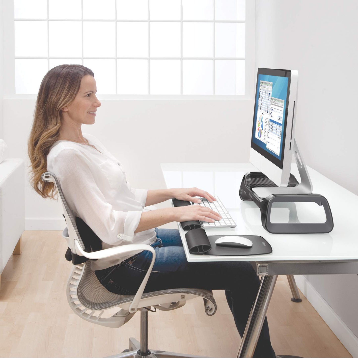 Fellowes I-Spire Series Monitor Lift, Black (9472303)