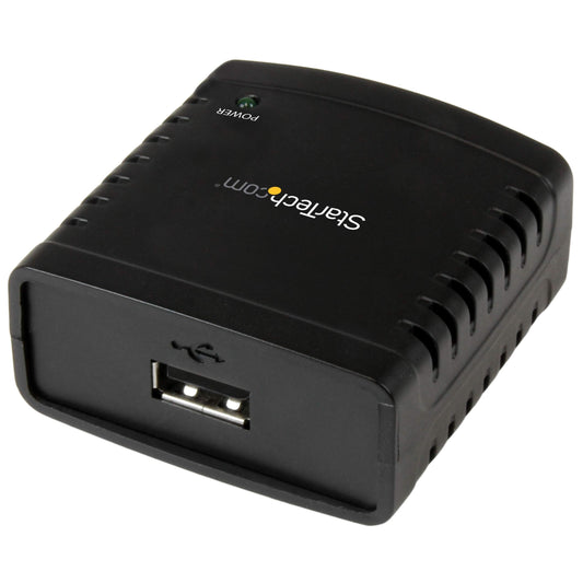 StarTech.com 10/100Mbps Ethernet to USB 2.0 Network LPR Print Server - USB Print Server with 10Base-T/100Base-TX Auto-Sensing (PM1115U2)